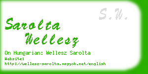 sarolta wellesz business card